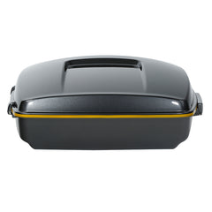 HR3 Gold / Black Geometric Shape Fade 10.7" Chopped Style Touring Trunk Luggage For 14-24 Harley Touring