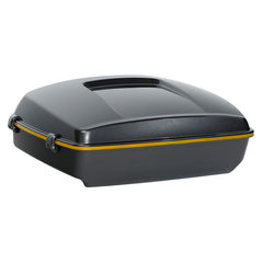 HR3 Gold / Black Geometric Shape Fade 10.7" Chopped Style Touring Trunk Luggage For 14-24 Harley Touring