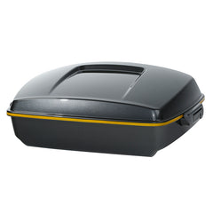 HR3 Gold / Black Geometric Shape Fade 10.7" Chopped Style Touring Trunk Luggage For 14-24 Harley Touring