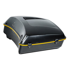 HR3 Gold / Black Geometric Shape Fade 10.7" Chopped Style Touring Trunk Luggage For 14-24 Harley Touring