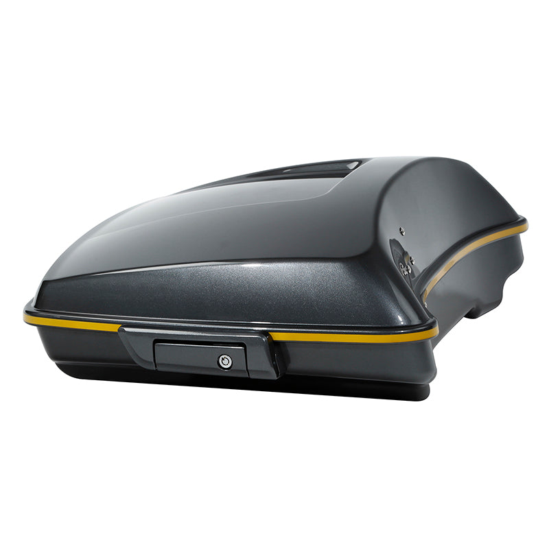 HR3 Gold / Black Geometric 5.5" Razor Style Touring Trunk For 14-24 Touring