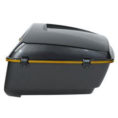 HR3 Gold / Black Geometric Shape Fade 13.7" King Size Touring Trunk Luggage For 14-24 Harley Touring