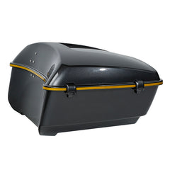 HR3 Gold / Black Geometric Shape Fade 13.7" King Size Touring Trunk Luggage For 14-24 Harley Touring