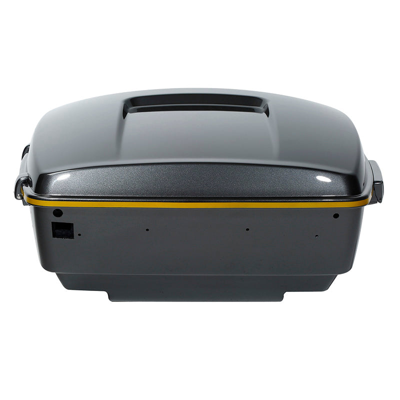 HR3 Gold / Black Geometric Shape Fade King Size Touring Trunk Luggage with Speaker Cut Outs For 14-24 Harley Touring