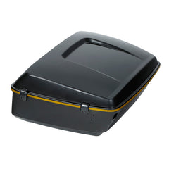 HR3 Gold / Black Geometric Shape Fade King Size Touring Trunk Luggage with Speaker Cut Outs For 14-24 Harley Touring