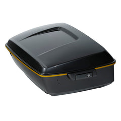 HR3 Gold / Black Geometric Shape Fade King Size Touring Trunk Luggage with Speaker Cut Outs For 14-24 Harley Touring