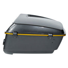HR3 Gold / Black Geometric Shape Fade King Size Touring Trunk Luggage with Speaker Cut Outs For 14-24 Harley Touring