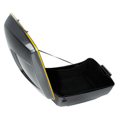 HR3 Gold / Black Geometric Shape Fade King Size Touring Trunk Luggage with Speaker Cut Outs For 14-24 Harley Touring
