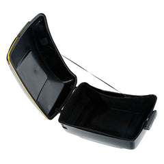 HR3 Gold / Black Geometric Shape Fade King Size Touring Trunk Luggage with Speaker Cut Outs For 14-24 Harley Touring