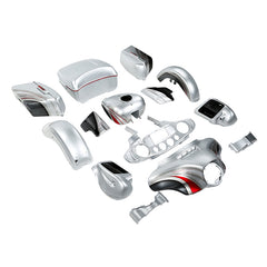 HR3 Candy Red / Silver Honeycomb Fade Complete Body Fairing Kit For Harley Ultra Limited FLHTK 14-23