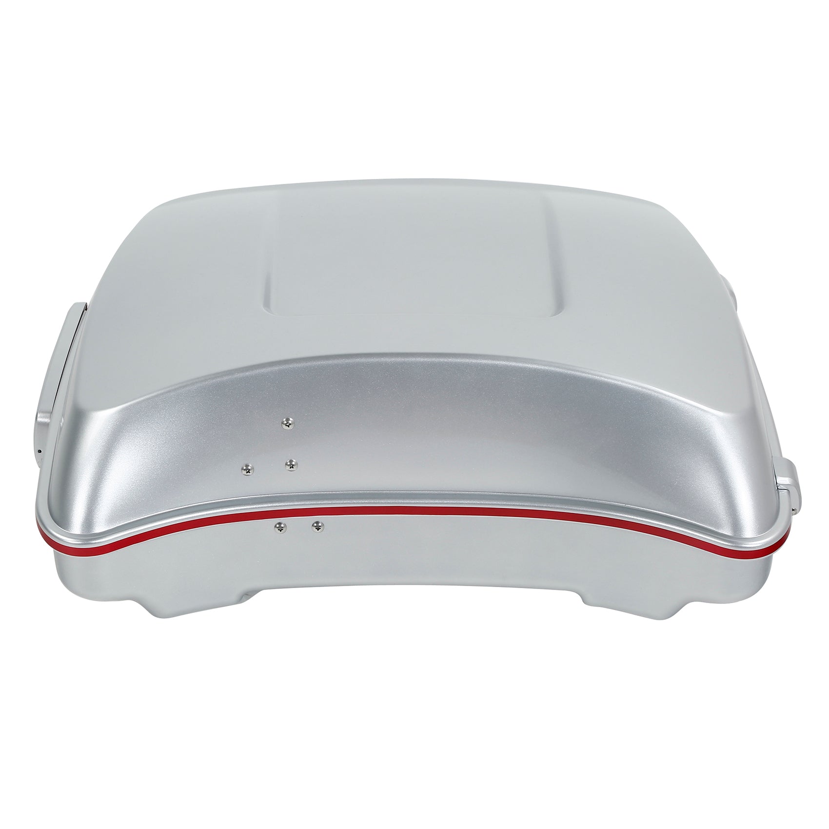HR3 Candy Red / Silver Honeycomb Fade 5.5" Razor Style Touring Trunk Luggage For 14-24 Harley Touring