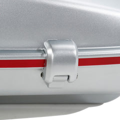 HR3 Candy Red / Silver Honeycomb Fade 5.5" Razor Style Touring Trunk Luggage For 14-24 Harley Touring