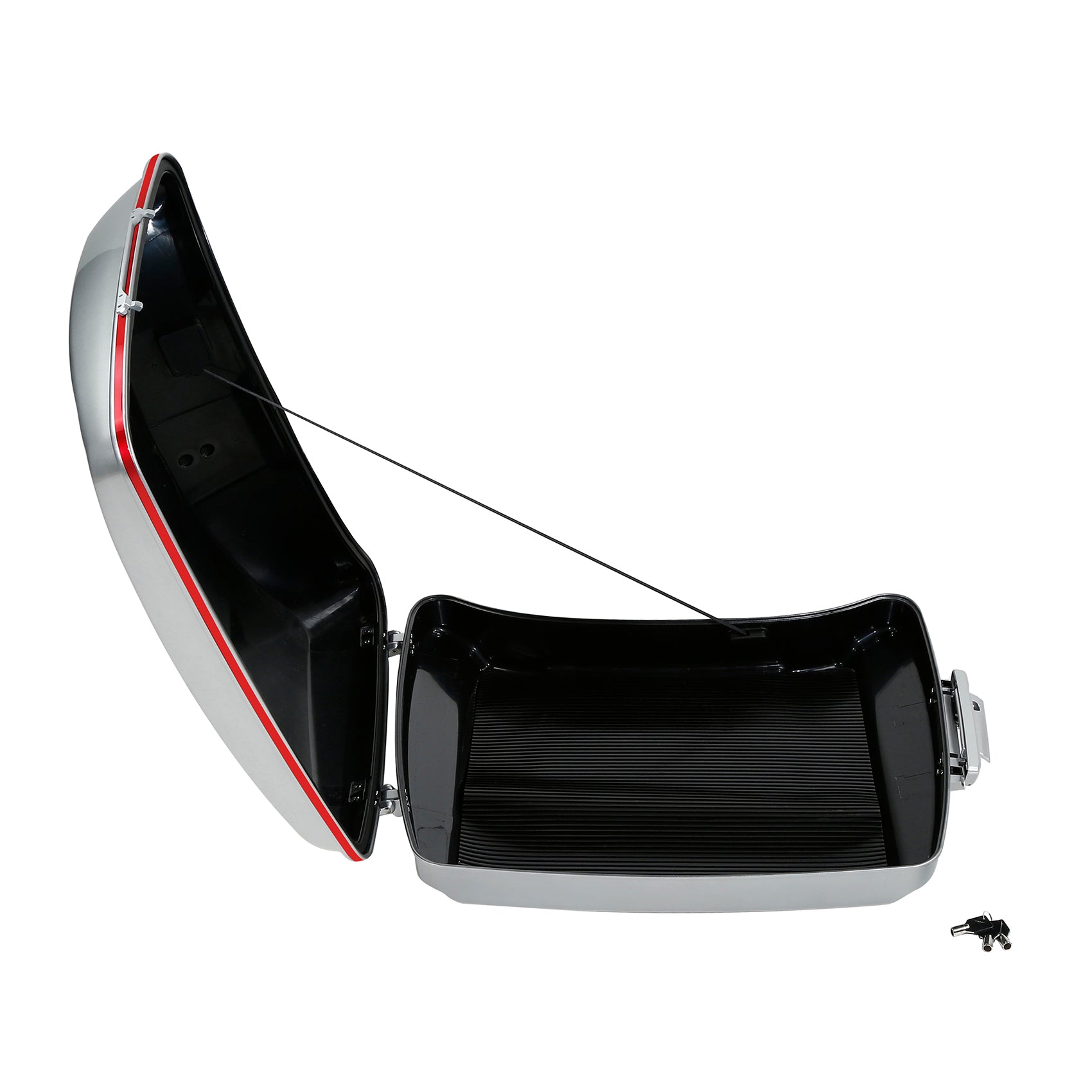 HR3 Patriotic Red White And Blue 5.5" Razor Style Touring Trunk Luggage For 14-24 Harley Touring