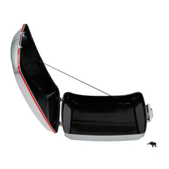 HR3 Patriotic Red White And Blue 5.5" Razor Style Touring Trunk Luggage For 14-24 Harley Touring