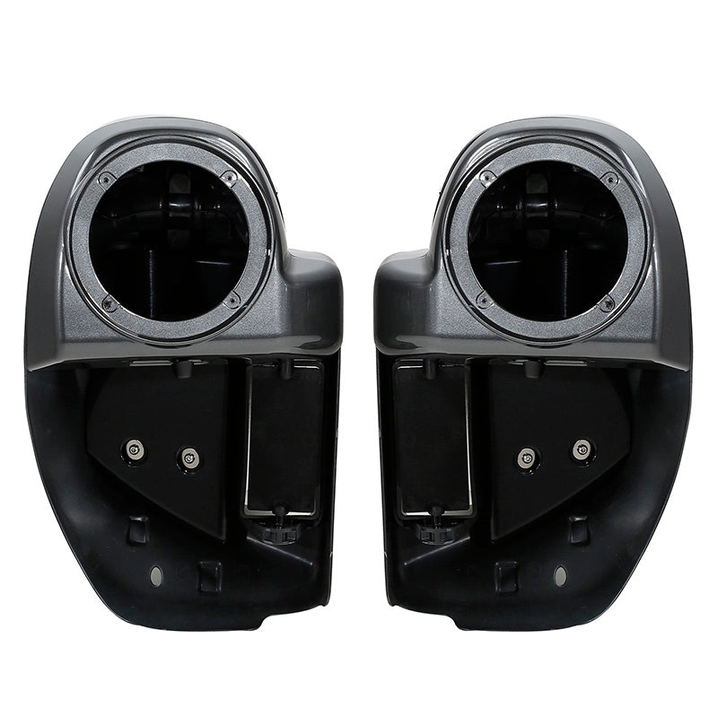 HR3 Gold / Black Geometric Shape Fade Vented Lower Fairing Kit With 6.5" Speaker Pods For Harley Touring models 2014-2024