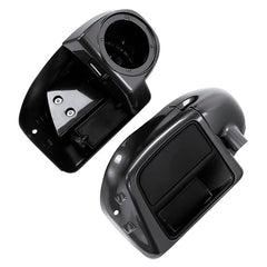 HR3 Gold / Black Geometric Shape Fade Vented Lower Fairing Kit With 6.5" Speaker Pods For Harley Touring models 2014-2024