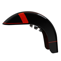 HR3 Black Earth & Vivid Black Motorcycle 18" Wide Tire Front Mudguard Fender For Harley Touring Models 2014-2023