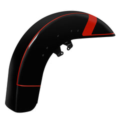 HR3 Black Earth & Vivid Black Motorcycle 18" Wide Tire Front Mudguard Fender For Harley Touring Models 2014-2023