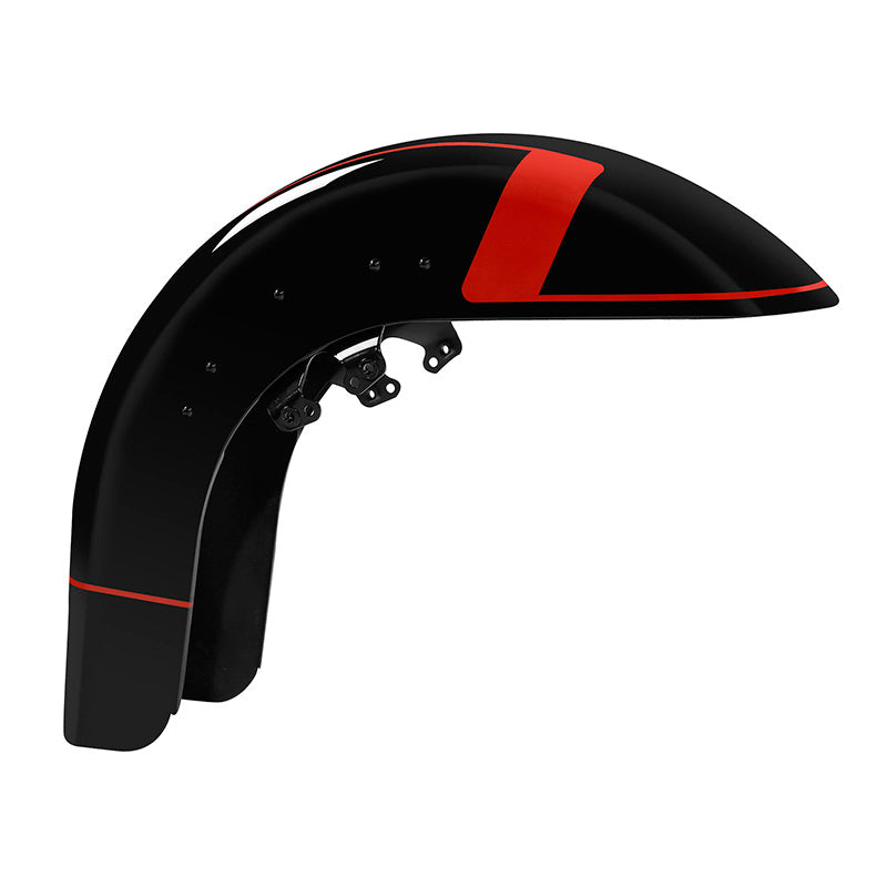 HR3 Black Earth & Vivid Black Motorcycle 18" Wide Tire Front Mudguard Fender For Harley Touring Models 2014-2023
