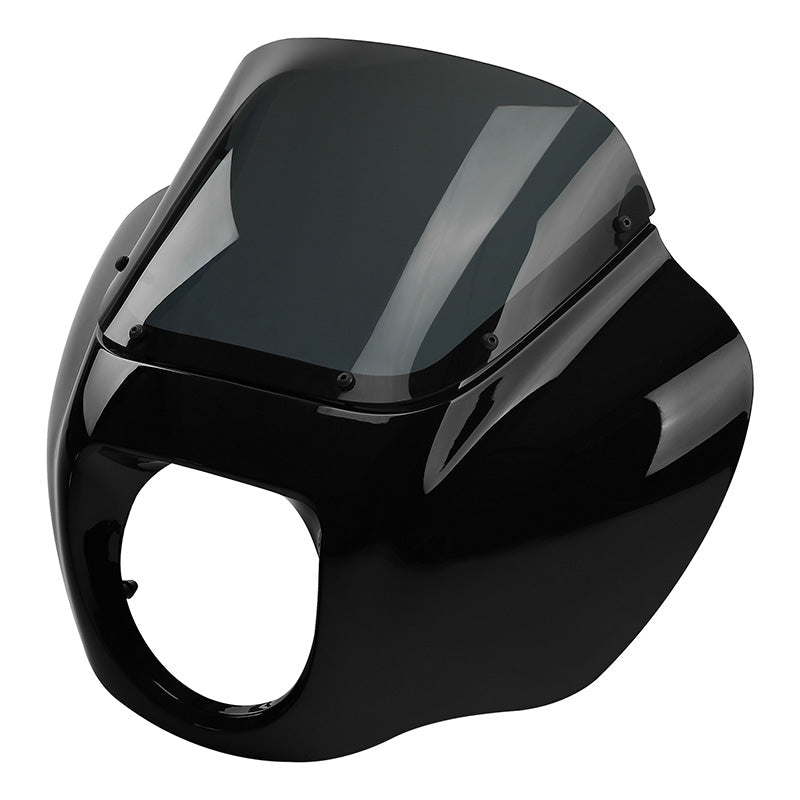 HR3 Vivid Black Headlight Fairing & Windshield Fit For Harley Softail FXBB FXLR 2018-later