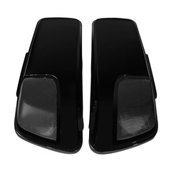 HR3 Black Earth & Vivid Black CVO Stretched Saddlebags with Speaker Lids For 14-23 Harley Touring