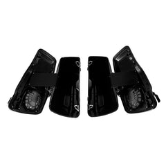 HR3 Black Earth & Vivid Black CVO Stretched Saddlebags with Speaker Lids For 14-23 Harley Touring