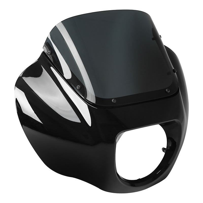 HR3 Vivid Black Headlight Fairing & Windshield Fit For Harley Softail FXBB FXLR 2018-later