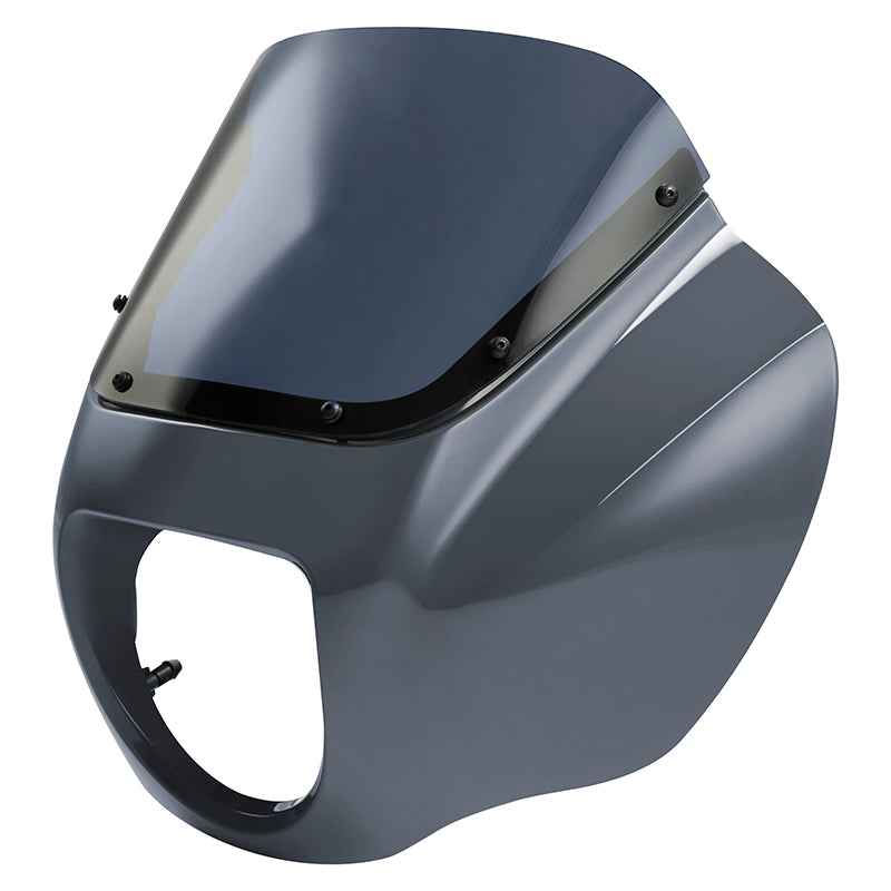 HR3 Gunship Gray Headlight Fairing & Windshield Fit For Harley Softail FXBB FXLR 2018-2022