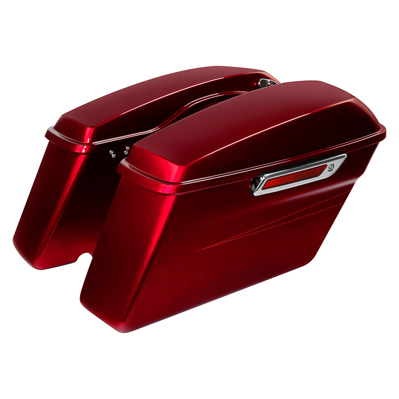 HR3 Velocity Red Sunglo 2016S Hard Saddlebags (Regular) For 14-23 Harley Touring