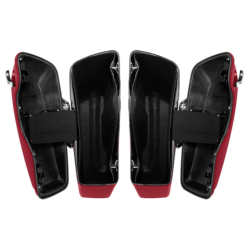HR3 Velocity Red Sunglo 2016S Hard Saddlebags (Regular) For 14-23 Harley Touring