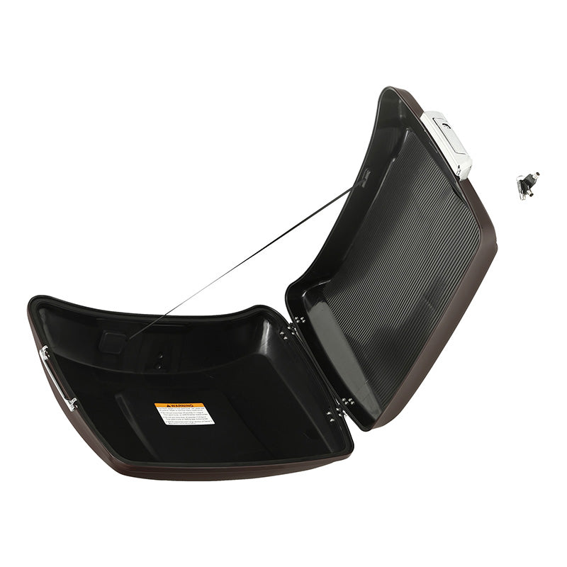HR3 Black Forest & Wineberry 5.5" Razor Style Touring Trunk Luggage For 14-24 Harley Touring