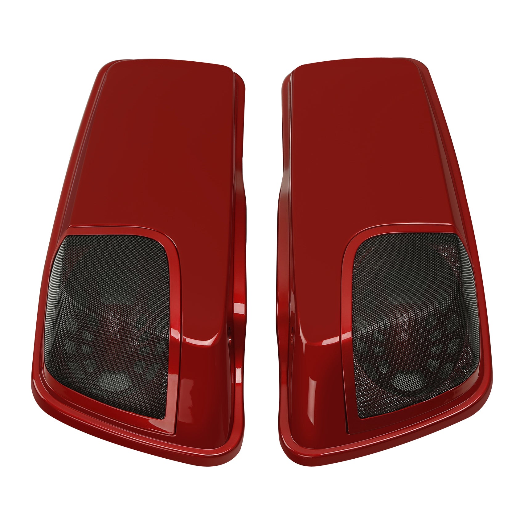 HR3 Wicked Red CVO Saddlebag Lids With 5" x 7" Speaker Cutouts For Harley Touring Models 2014-2023