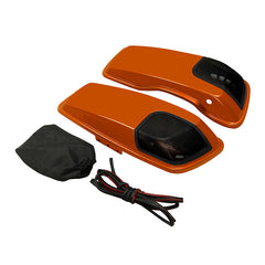 HR3 Scorched Orange CVO Saddlebags Speaker Lids With 5" x 7" Speaker Cutouts For Harley Touring Models 2014-2023