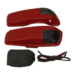 HR3 Wicked Red CVO Saddlebag Lids With 5" x 7" Speaker Cutouts For Harley Touring Models 2014-2023
