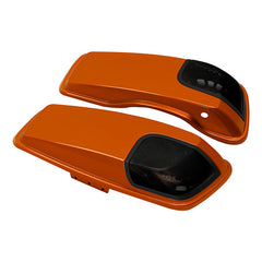 HR3 Scorched Orange CVO Saddlebags Speaker Lids With 5" x 7" Speaker Cutouts For Harley Touring Models 2014-2023