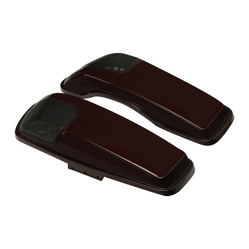HR3 Twisted Cherry CVO Saddlebag Lids With 5" x 7" Speaker Cutouts For Harley Touring Models 2014-2023