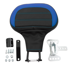 C.C. RIDER Touring Seat Driver Passenger Seat With Backrest For Harley CVO Road Glide Electra Glide Street Glide Road King, Blue, 2014-2023