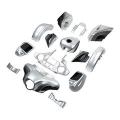 HR3 Silver / Black Honeycomb Fade Complete Body Fairing Kit For Harley CVO Street Glide FLHXSE 14-23