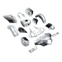 HR3 Silver / Black Honeycomb Fade Complete Body Fairing Kit For Harley CVO Street Glide FLHXSE 14-23