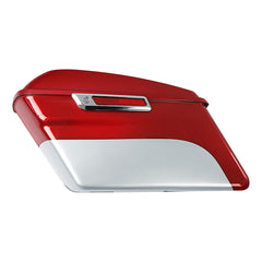 HR3 Wicked Red / Barracuda Silver Hard Saddlebags (Regular) For 14-23 Harley Touring