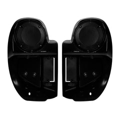 HR3 Black Earth & Vivid Black Vented Lower Fairing Kit With 6.5" Speaker Pods For Harley Touring models 2014-2024