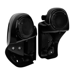 HR3 Black Earth & Vivid Black Vented Lower Fairing Kit With 6.5" Speaker Pods For Harley Touring models 2014-2024