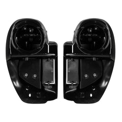 HR3 Black Earth & Vivid Black Vented Lower Fairing Kit With 6.5" Speaker Pods For Harley Touring models 2014-2024