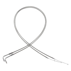 Custom Chrome 160cm Stainless Throttle Cable Wire Set Fit For Harley Touring FLST FXST 1996-10