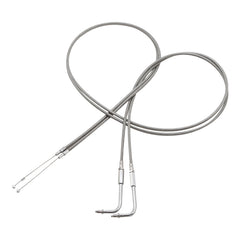 Custom Chrome 160cm Stainless Throttle Cable Wire Set Fit For Harley Touring FLST FXST 1996-10