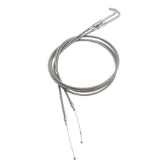 Custom Chrome 160cm Stainless Throttle Cable Wire Set Fit For Harley Touring FLST FXST 1996-10