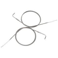 Custom Chrome 160cm Stainless Throttle Cable Wire Set Fit For Harley Touring FLST FXST 1996-10