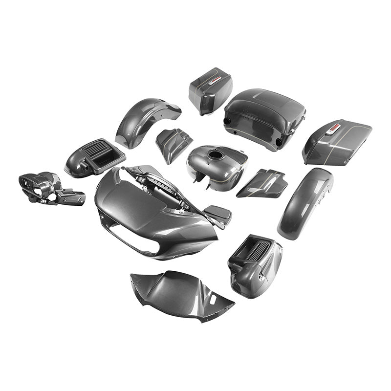 HR3 Industrial Gray Complete Body Fairing Kit For Harley Road Glide Limited FLTRK 15-23