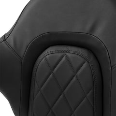 C.C. RIDER Touring Seat Driver Passenger Seat With Backrest For Harley CVO Road Glide Electra Glide Street Glide Road King, Black, 2014-2023