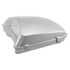 HR3 Charred Steel & Lightning Silver 5.5" Razor Style Touring Trunk Luggage For 14-24 Harley Touring